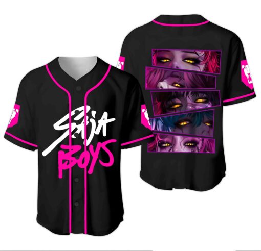 Kpop Saja Boys Baseball Jersey, Kpop Demon Hunters Baseball Shirt, Kpop Demon Hunters Merch | Adult & Kids Sizes