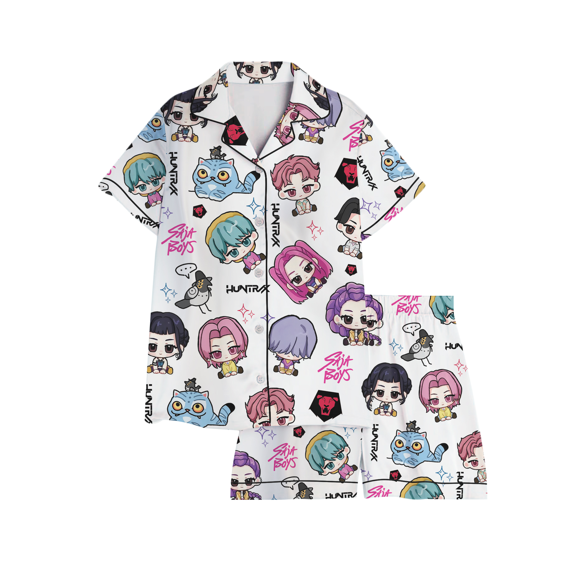 Huntrix Saja Boys K-Pop Demon Hunters Pajama Set