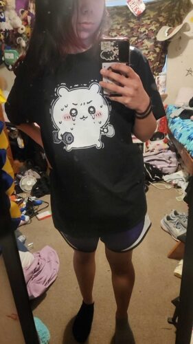 Funny Crying Chiikawa Gym Shirt photo review