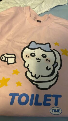 Cute Hachiware Toilet Shirt photo review