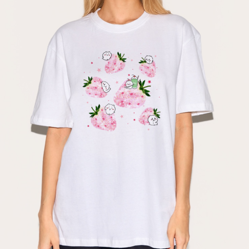Cute Chiikawa Strawberry Shirt