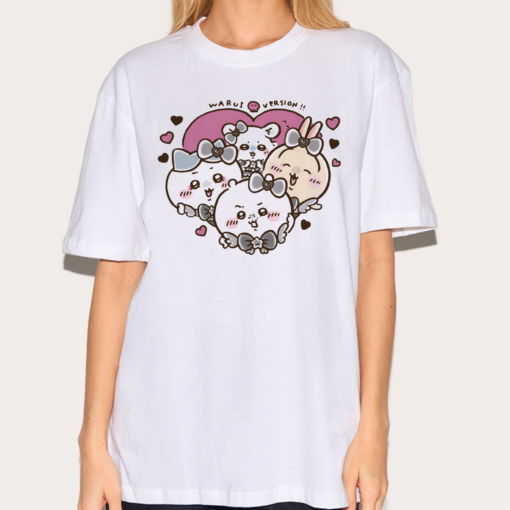 Warui Version Chiikawa Usagi Hachiware Momonga Shirt
